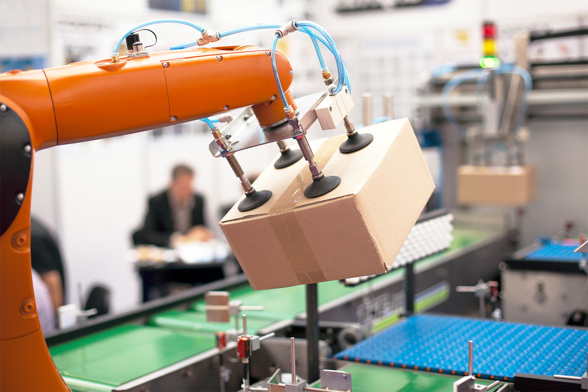 Robotics used to move packages in warehouse automation